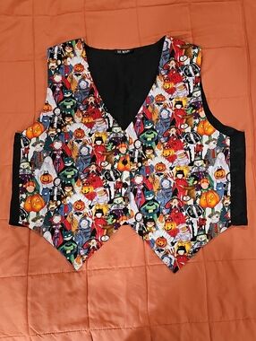 111 MAIN Vintage Halloween Party Vest - Multicolor Costume Vest
